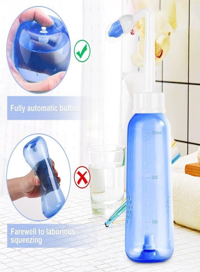 Showvigor Neti Pot Sinus Rinse Bottle - Gentle Nasal Wash Bottle Nose Cleaner for Effective Pressure Irrigatio 300 ML with 20 Nasal Wash Salt Packets - Image 2